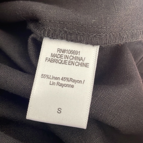 NWT YFB BLACK LINEN SHIRT/DRESS - Picture 9 of 9